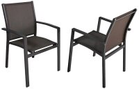 Garden Pleasure Sitzgruppe DAVINA, anthrazit Kunststoff, Metall, 7-teilig