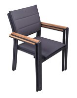 Garden Pleasure Sitzgruppe DAVINA, anthrazit Kunststoff, Metall, 5-teilig