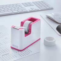LEITZ Tischabroller WOW Duo Colour perlweiß/pink