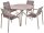 Garden Pleasure Sitzgruppe SIENNA, silber Kunststoff, Metall, 5-teilig