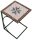 Garden Pleasure Gartentisch AMARILLO braun, grau, rot, beige quadratisch 35,0 x 35,0 x 53,0 cm