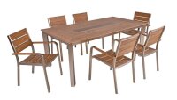 Garden Pleasure Sitzgruppe FLORENCE, silber Kunststoff,...