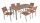 Garden Pleasure Sitzgruppe FLORENCE, silber Kunststoff, Metall, 7-teilig