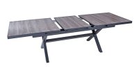 Garden Pleasure Gartentisch RANA grau rechteckig 100,0 x 200,0 / 260,0 x 77,0 cm  ( 305446 )