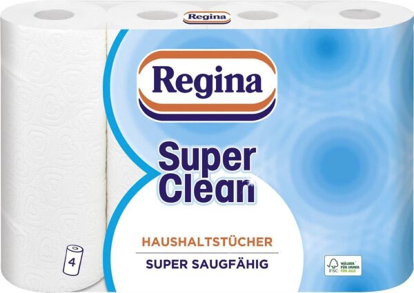 Regina Küchenrollen Super Clean 3-lagig, 4 Rollen