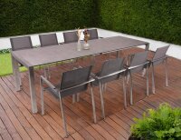 Garden Pleasure Sitzgruppe SIENNA, silber Kunststoff,...