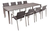 Garden Pleasure Sitzgruppe SIENNA, silber Kunststoff, Metall, 9-teilig  ( 305433-3 )