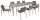 Garden Pleasure Sitzgruppe SIENNA, silber Kunststoff, Metall, 9-teilig  ( 305433-3 )