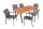 Garden Pleasure Sitzgruppe DAVINA, anthrazit Kunststoff, Metall, 7-teilig