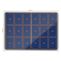 nobo Schaukasten silber 18x DIN A4 135,5 x 6,3 x 97,0 cm, 1 St.