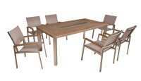 Garden Pleasure Sitzgruppe FLORENCE, silber Kunststoff,...
