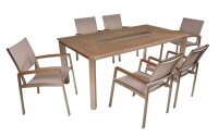 Garden Pleasure Sitzgruppe FLORENCE, silber Kunststoff, Metall, 7-teilig