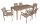 Garden Pleasure Sitzgruppe FLORENCE, silber Kunststoff, Metall, 7-teilig