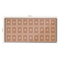 nobo Schaukasten silber 27x DIN A4 200,0 x 6,3 x 97,0 cm, 1 St.