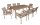 Garden Pleasure Sitzgruppe FLORENCE, silber Kunststoff, Metall, 9-teilig