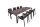 Garden Pleasure Sitzgruppe SOPHIA, pfefferschwarz Kunststoff, Metall, 9-teilig