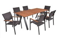 Garden Pleasure Sitzgruppe DAVINA, anthrazit Kunststoff,...
