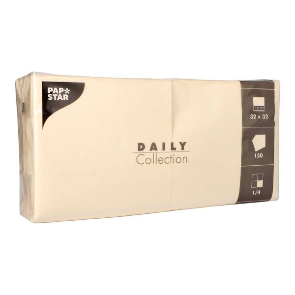 PAPSTAR Servietten Daily Collection champagner 2-lagig 32,0 x 32,0 cm, 150 St.