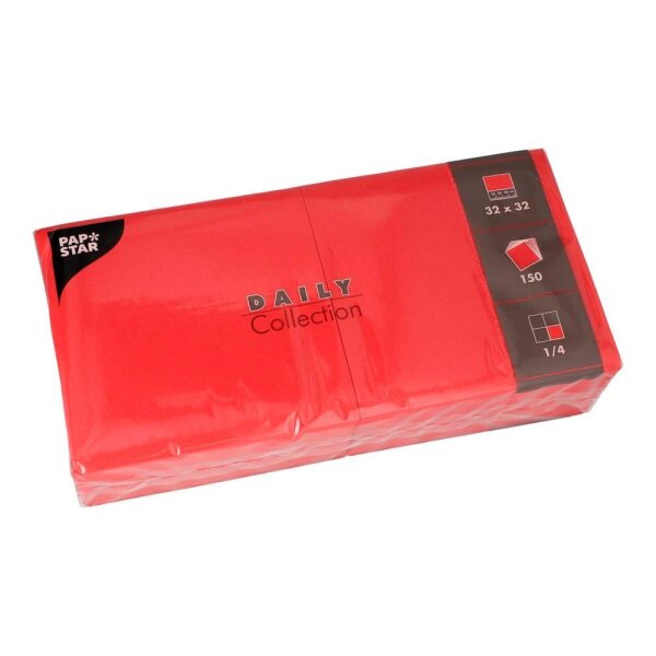 PAPSTAR Servietten Daily Collection rot 2-lagig 32,0 x 32,0 cm, 150 St.
