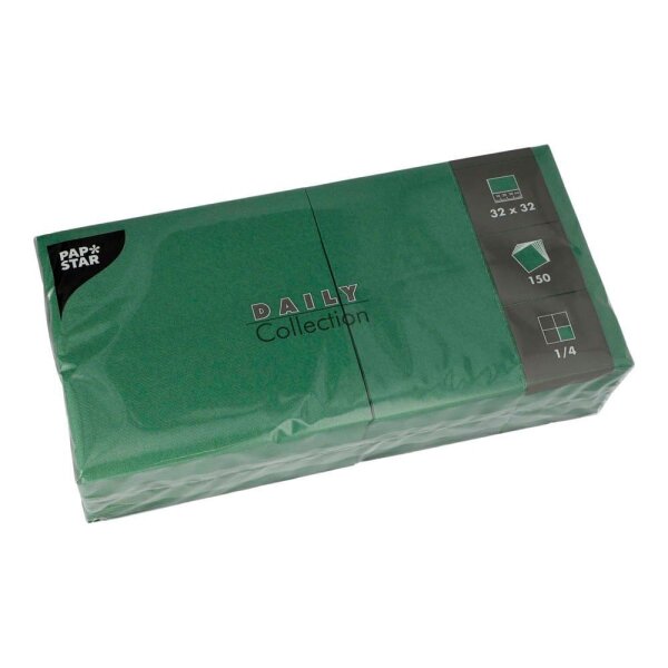 PAPSTAR Servietten Daily Collection grün 2-lagig 32,0 x 32,0 cm, 150 St.