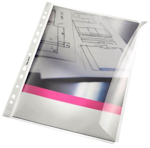 bene Prospekthüllen DIN A4 transparent genarbt 0,12 mm, 10 St.