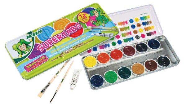 JOLLY SUPERTABS Wasserfarbkasten 12 Farben