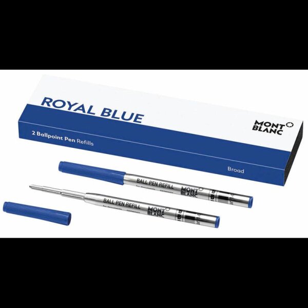 MONTBLANC Royal Blue Kugelschreibermine B blau, 2 St.