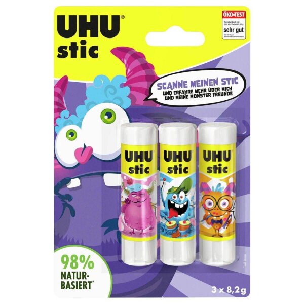 UHU MONSTER Klebestifte 8,2 g, 3 St.