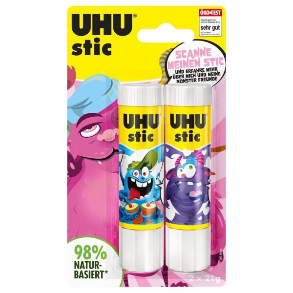 UHU MONSTER Klebestifte 21,0 g, 2 St.