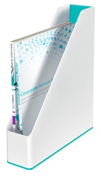 LEITZ Stehsammler WOW Duo Colour 53621051 perlweiß/eisblau Kunststoff, DIN A4, 1 St.