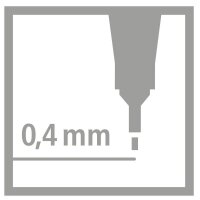 STABILO point 88 Fineliner farbsortiert 0,4 mm, 10 St.
