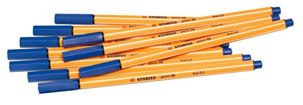 STABILO point 88 Fineliner blau 0,4 mm, 10 St.