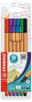 STABILO point 88 Fineliner farbsortiert 0,4 mm, 6 St.