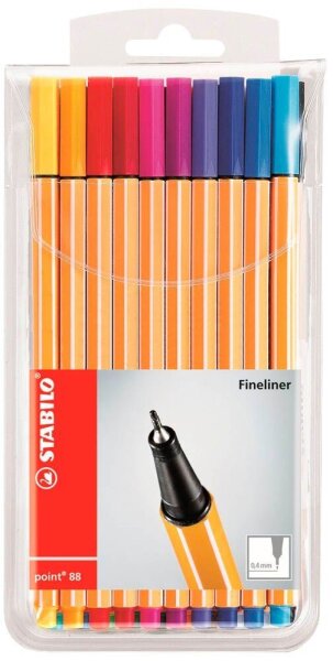 STABILO point 88 Fineliner farbsortiert 0,4 mm, 20 St.
