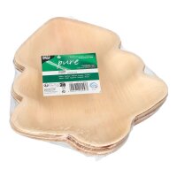 PAPSTAR Palmblatt-Teller pure natur 21,2 x 24,3 cm, 6 St.