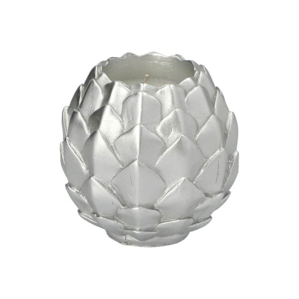 STARPAK Kugelkerze Pine Cone silber, 1 St.