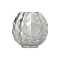 STARPAK Kugelkerze Pine Cone silber, 1 St.