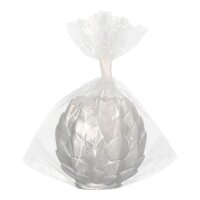 STARPAK Kugelkerze Pine Cone silber, 1 St.