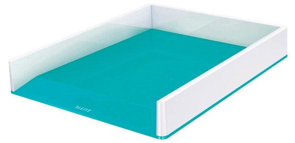 LEITZ Briefablage WOW Duo Colour perlweiß/eisblau DIN A4, 1 St.