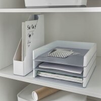 LEITZ Briefablage WOW Duo Colour perlweiß/grau DIN A4, 1 St.