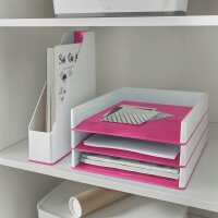 LEITZ Briefablage WOW Duo Colour perlweiß/pink DIN A4, 1 St.