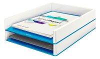 LEITZ Briefablage WOW Duo Colour perlweiß/blau DIN A4, 1 St.