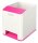LEITZ Stiftehalter WOW Duo Colour perlweiß/pink Polystyrol 2 Fächer 9,0 x 10,1 x 10,0 cm