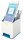 LEITZ Stiftehalter WOW Duo Colour perlweiß/blau Polystyrol 2 Fächer 9,0 x 10,1 x 10,0 cm