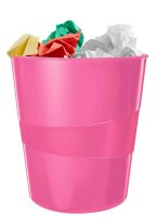 LEITZ WOW Duo Colour Papierkorb 15,0 l pink, 1 St.