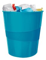LEITZ WOW Duo Colour Papierkorb 15,0 l blau, 1 St.