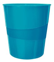 LEITZ WOW Duo Colour Papierkorb 15,0 l blau, 1 St.