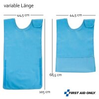FIRST AID ONLY® unisex Lätzchen für Erwachsene blau Größe individuell einstellbar 1 St.