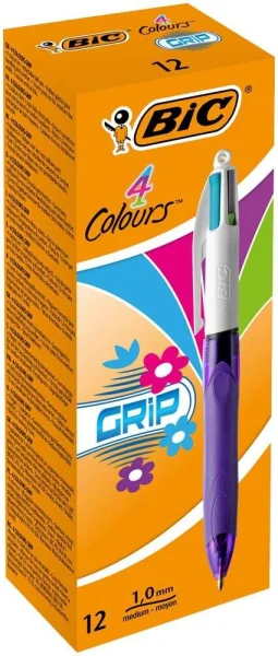 BIC 4-Farben-Kugelschreiber 4 Colours GRIP Fashion...