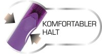 BIC 4-Farben-Kugelschreiber 4 Colours GRIP Fashion lila/weiß, Schreibfarbe: hellgrün, rosa, violett, türkis, 1 St.